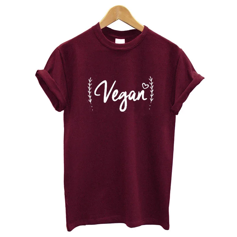 P1543Maroon EnjoytheSpirit женская футболка Veganism No Meat Vegan здоровая жизнь женская одежда хорошее качество модная футболка хорошего качества - Цвет: P1543Maroon