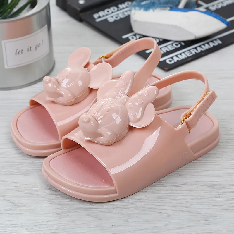 Melissa Twins Mini Mouse Head 2019 Новая летняя трехмерная обувь новые сандалии для девочек
