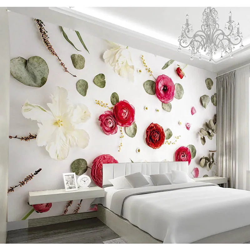 3D пользовательские обои для стен росписи домашний декор реалистичные цветы