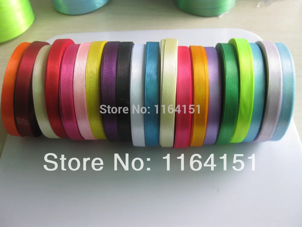 100yards/lot ribbon 3/8&quot(1cm) satin cloth tape packing belt gift wedding party deco craft bows Accessory | Дом и сад