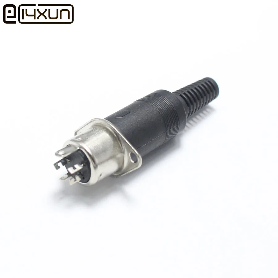Коннектор DIN с пластиковой ручкой 4 Pin 1 комплект P разъем на гнездо 2 отверстия
