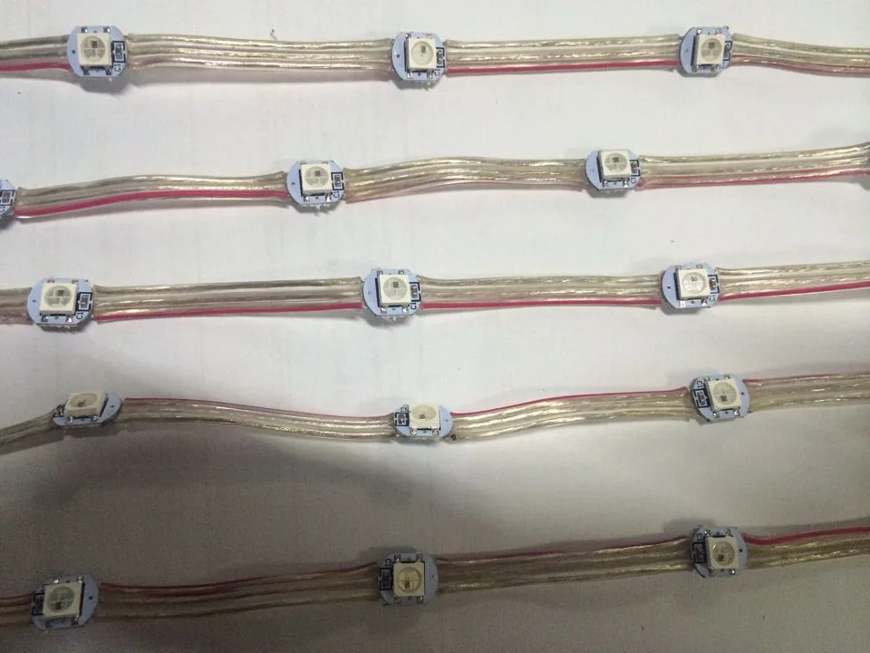 100 шт предварительно припаянных 5050 smd rgb WS2812B светодиодных пикселей с радиатором (10