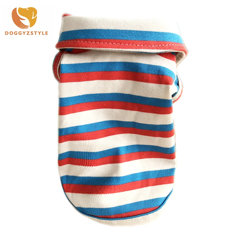 Хлопковая жилетка в полоску для собак рубашки поло летняя модная одежда домашних