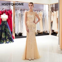 high end luxury 3d beading flower evening dresses beading long sequines prom mermaid party dress