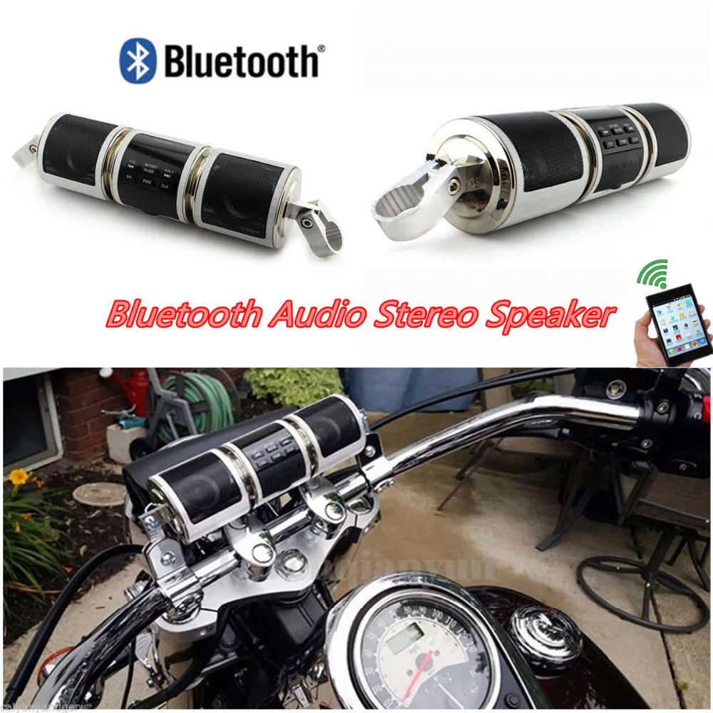 Крепление на руль мотоцикла водонепроницаемый золотой мотор аудио FM радио