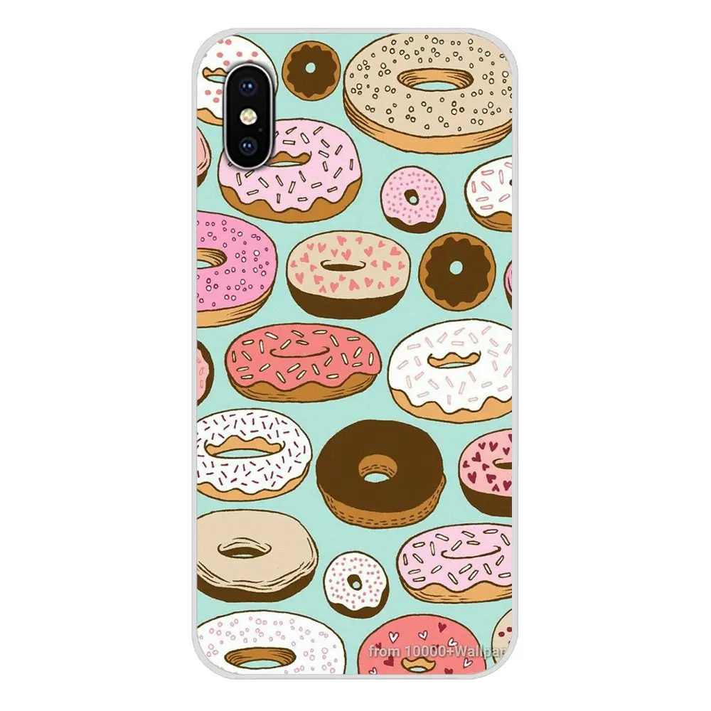 Силиконовый чехол для телефона Samsung Galaxy S4 S5 MINI S6 S7 edge S8 S9 S10 Plus Note 3 4 5 8 9 милый пончик