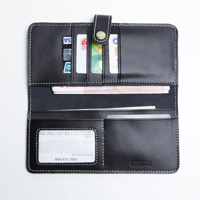 Кожаные женские кошельки LANSPACE дизайнерские держатели кошелек от известного