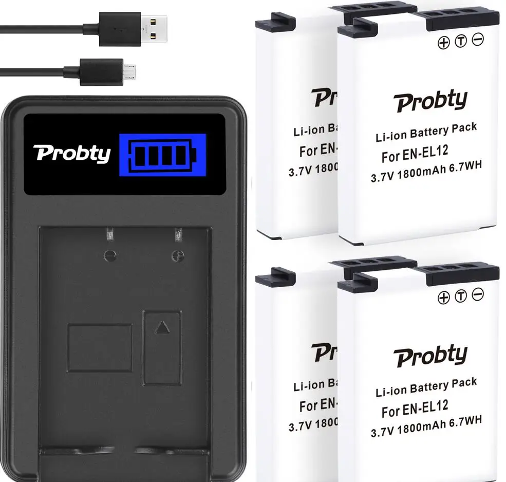 4battery and charger EN-EL12 Батарея& Зарядное устройство для цифровой камеры NIKON CoolPix S6000 S6100 S6200 S6300 S8200 S9300 S610 S620 S630 S640 S800c S1100pj S1200pj AW110 - Цвет: 4battery and charger