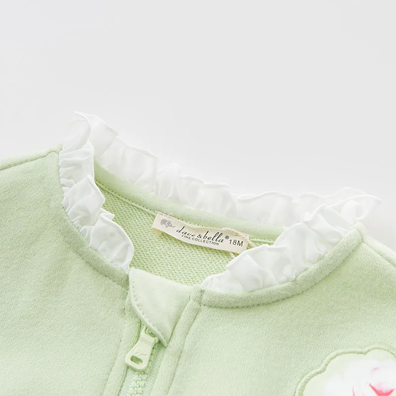 DB10170 dave bella/Весенняя милая куртка для маленьких девочек детская модная верхняя