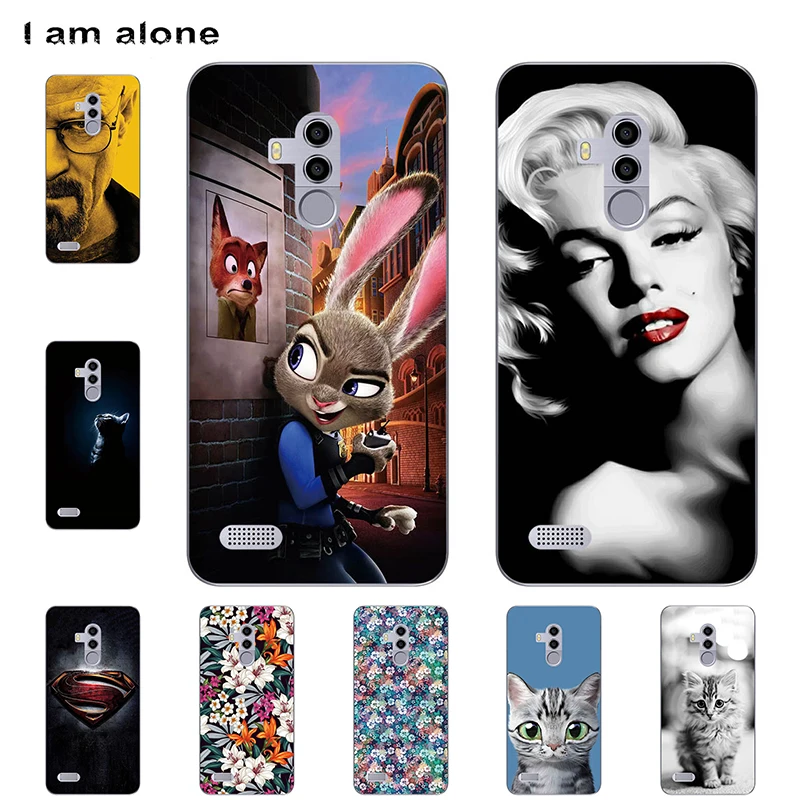 Чехол для телефона I am alone для Leagoo T8s 5,5 дюйма, мягкий ТПУ мобильный Модный чехол с мультяшным принтом для Leagoo T8s, сумки
