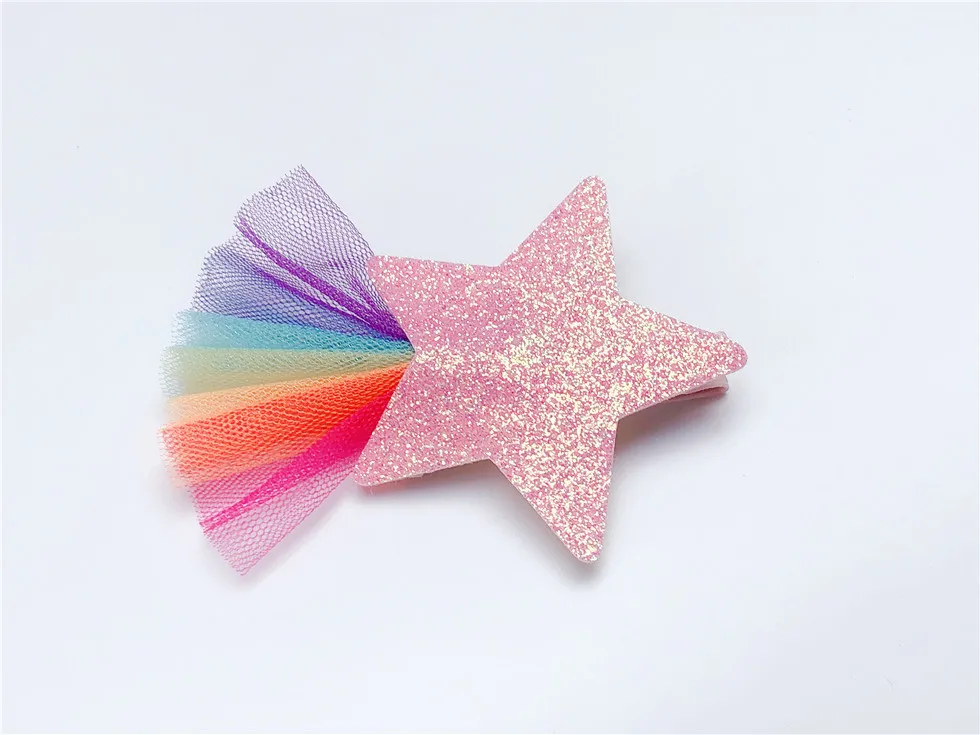 Розничная продажа 1 шт. модные милые блестящие заколки со звездами однотонные