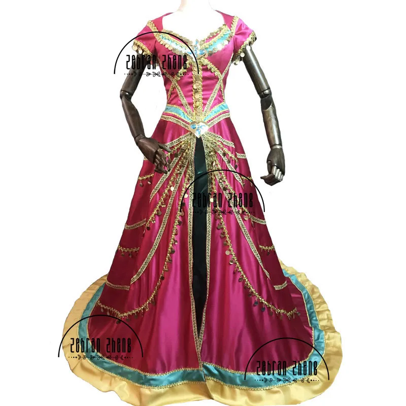Высококачественный костюм принцессы жасмин новой версии для косплея взрослых
