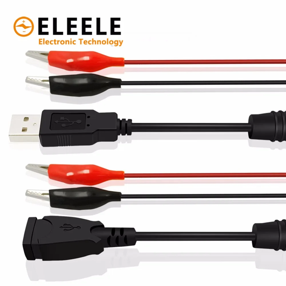 USB зажим-крокодил провод мужской/женский к тестер детектор постоянного тока