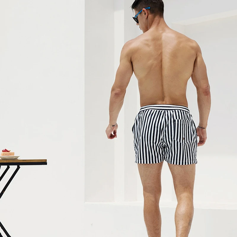 SD412 Hot navy stripe swimwear men beach board swim shorts trunk bikini swimsuit sunga surfing swimming boxer | Спорт и развлечения