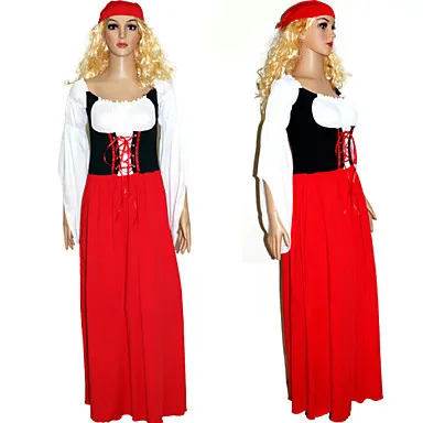 

Beautiful Flat Collar Cotton & Terylene Female Oktoberfest Costumes