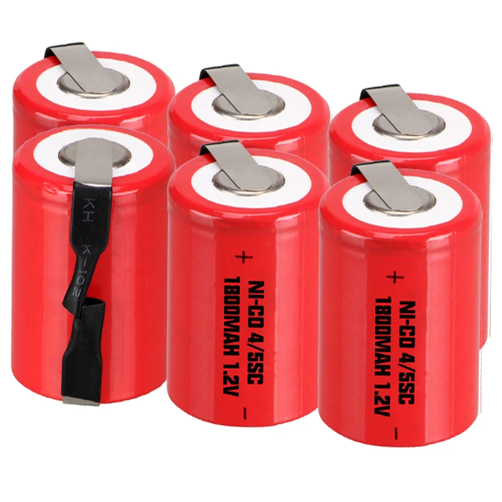 Самая низкая цена 6 шт 4/5SC батарея 1 2 v батареи перезаряжаемые 1800 mAh nicd Батарея для