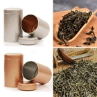 Портативный маленький цилиндр, красивая металлическая коробка, жестяная коробка для чая, контейнер для хранения, квадратные Герметичные банки, банка для кофе, чая, жестяной контейнер 65*45 мм