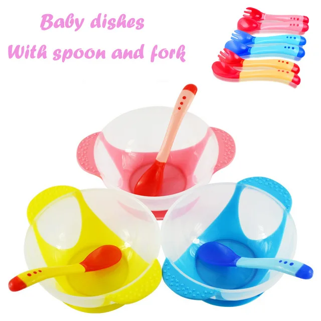 Детские чаши с нескользящей подошвой посуда комплект Младенцы чаша портативное