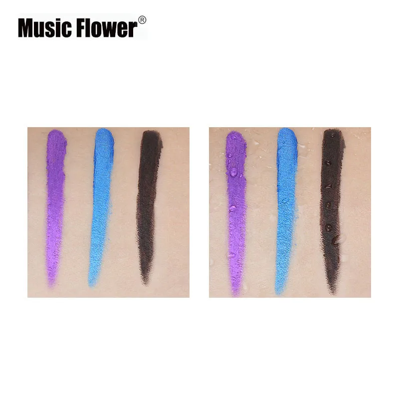Бренд Music Flower черная водостойкая гелевая подводка для век макияж
