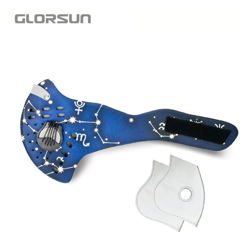 GLORSUN моющаяся маска для езды на мотоцикле от пыли и свежего воздуха, маска для езды на велосипеде n99, смога, настраиваемая тренировочная Спортивная пыльцевая маска