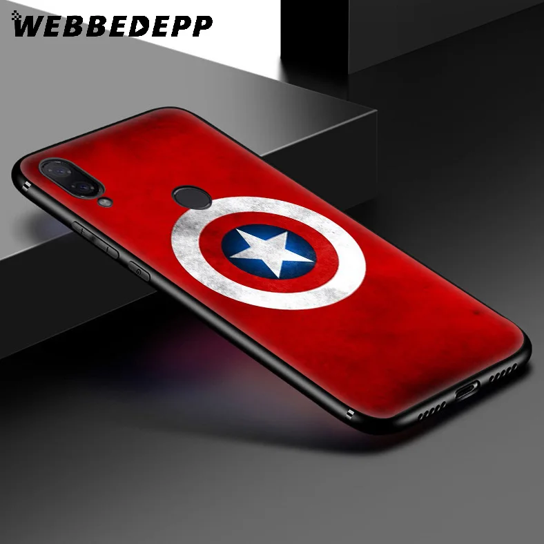 WEBBEDEPP Captain America Caps мягкий чехол для Xiaomi Redmi K20 7A 4A 4X 5 5A 6 6A S2 Note 8 4 7 Pro Plus Prime |