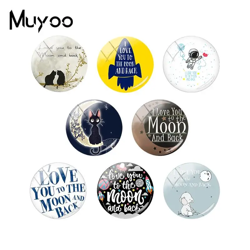 

Новинка 2018, художественные Кабошоны с надписью «I love You To The Moon And Back», ручная работа, драгоценности