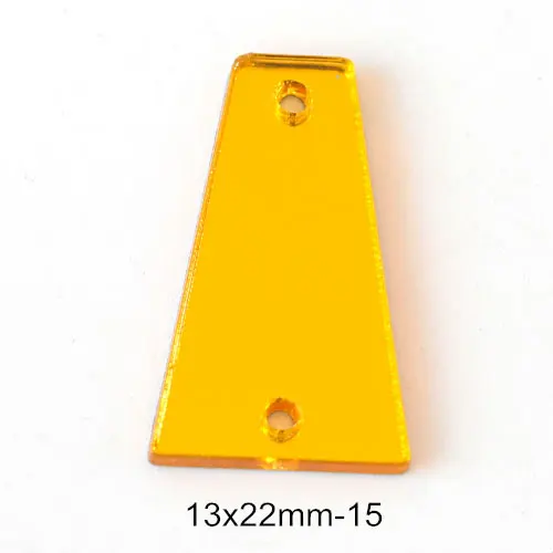 13X23mm-P15 50 шт золотые акриловые пришивные стразы с плоской задней стороной зеркальные акриловые золотые Пришивные из стразов для одежды аксессуары B7066 - Цвет: 13X23mm-P15