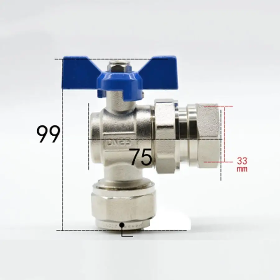 1 &quotBSPP мама подходит для 20/25 мм ID/OD PEX труба из никелированной латуни стандартная с