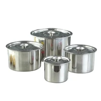 xmt home stainless steel meal prep serving bowl thick soup pot with lid ureens noodle egg cans seasoning oil container 1pc