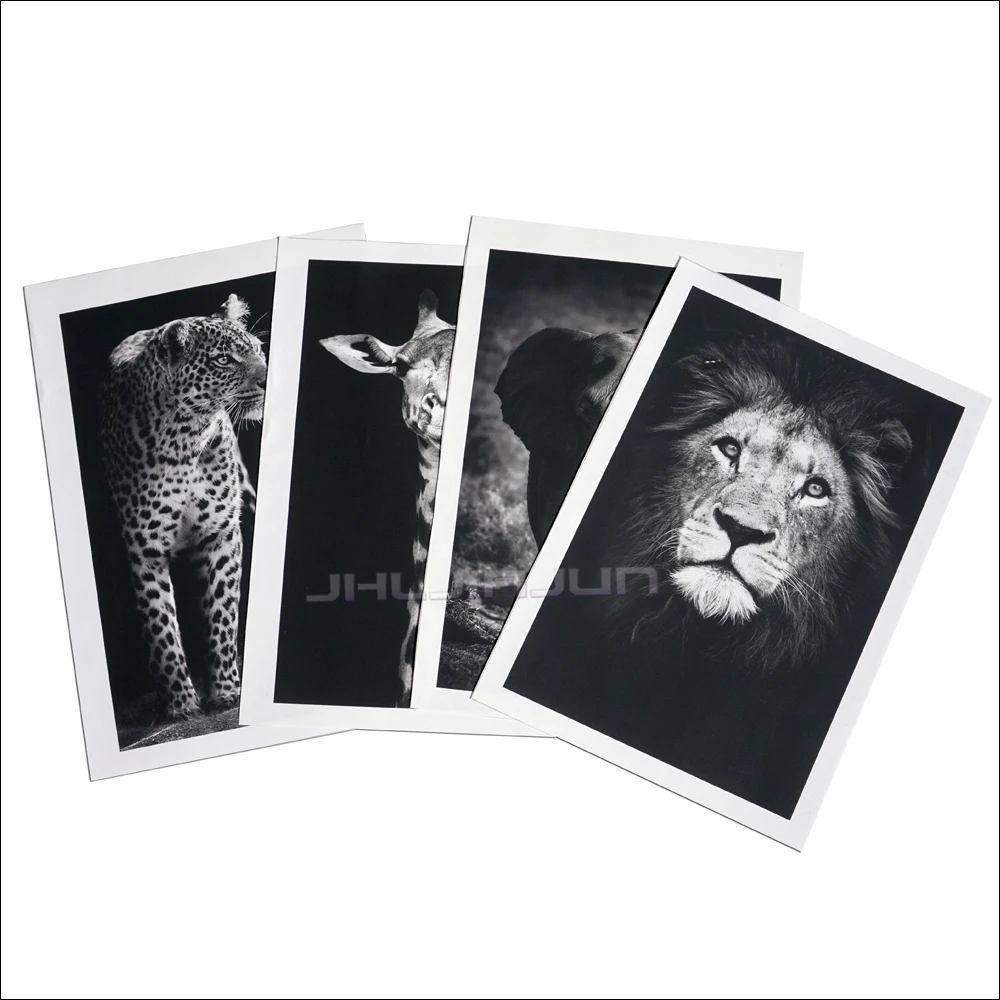

Modern Unique Black And White Animal Closeup Leopard Portrait Wall Art Canvas Print Painting Poster Wall Picture Home Decor