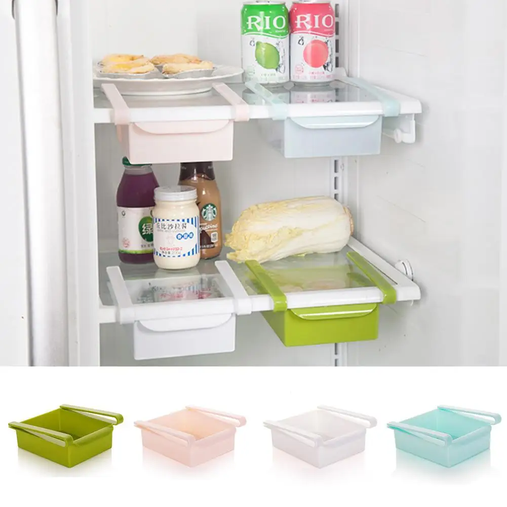 Hot Sale Slide Kitchen Storage Boxes durable Fridge Freezer Space Saver Organizer Rack Shelf Holder Drawer 2019 new | Дом и сад