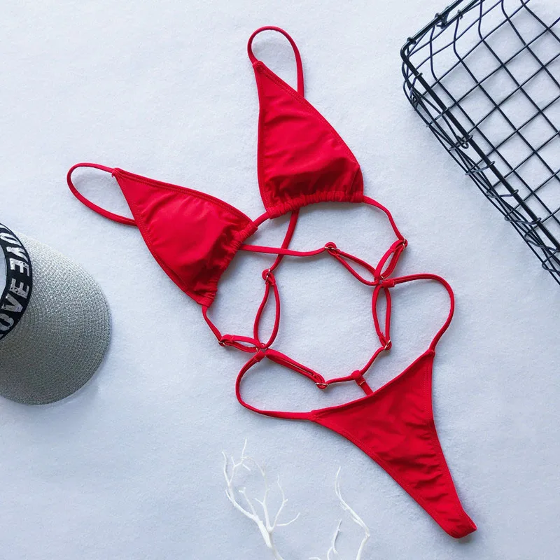 8 цветов Крошечные стринги бикини высокая талия купальник женская одежда для