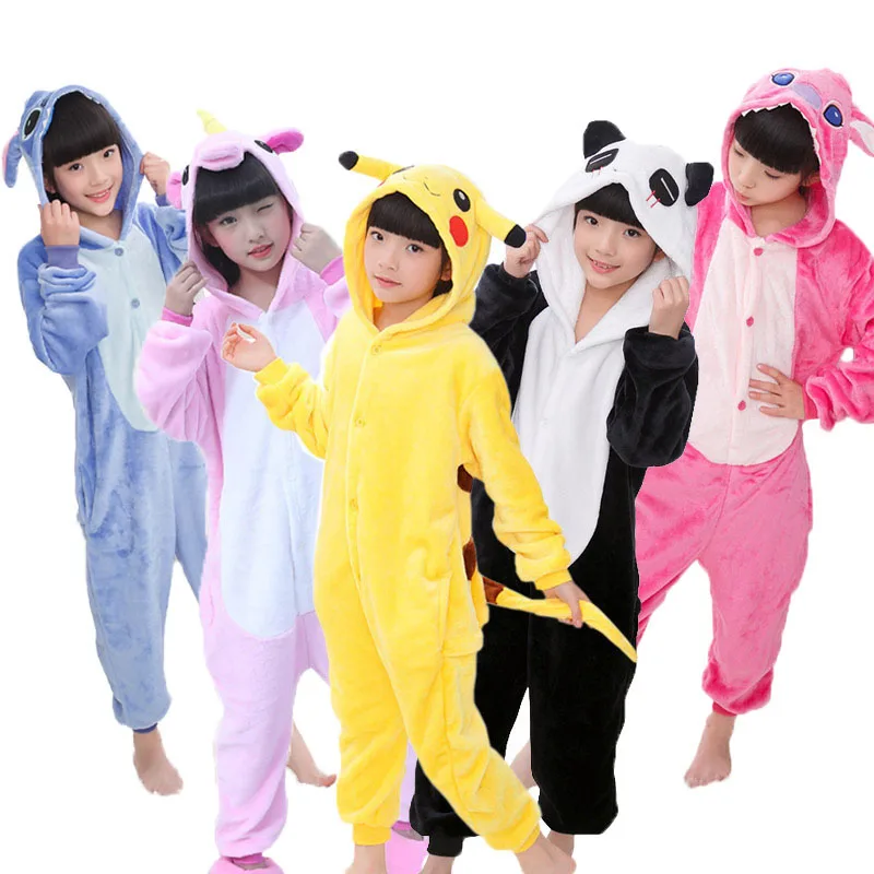 

Spider Unicorn Pajamas Onesie Kids Kigurumi Pyjama Panda Licorne Stitch Pijama Boy Girl Flannel Pajama Party Cosplay Clothes