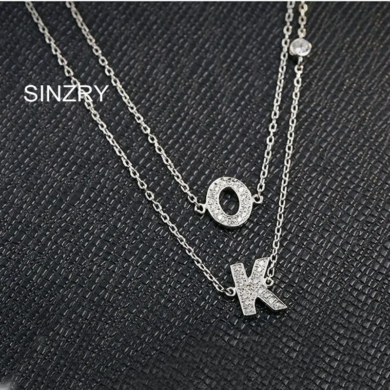 Женское Ожерелье SINZRY подвеска в виде букв алфавита 26 шт.|necklaces for women|pendant necklaceletter