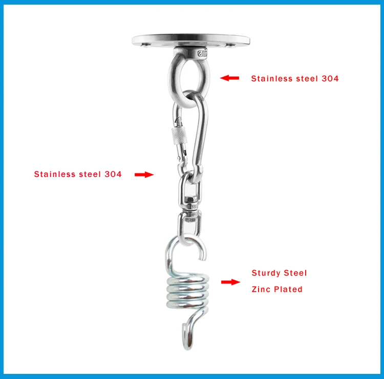 

2204 lbs Capacity Suspension Wall Ceiling Mount Bracket Gym Suspension Training Straps Yoga Swing Trapeze Chair Boxing Bag