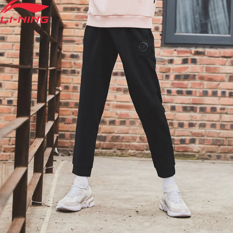 Li Ning мужские спортивные штаны серии Wade обычная посадка 82% хлопок 18% полиэстер