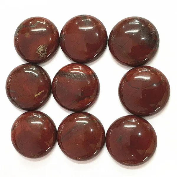Rainbow Stone Газель 12 шт. кабошоны из натурального камня Круглые бусины 25 мм тигровый глаз Малахит Агаты опал модные бусины для изготовления ювелирных изделий - Цвет: Rainbow Stone