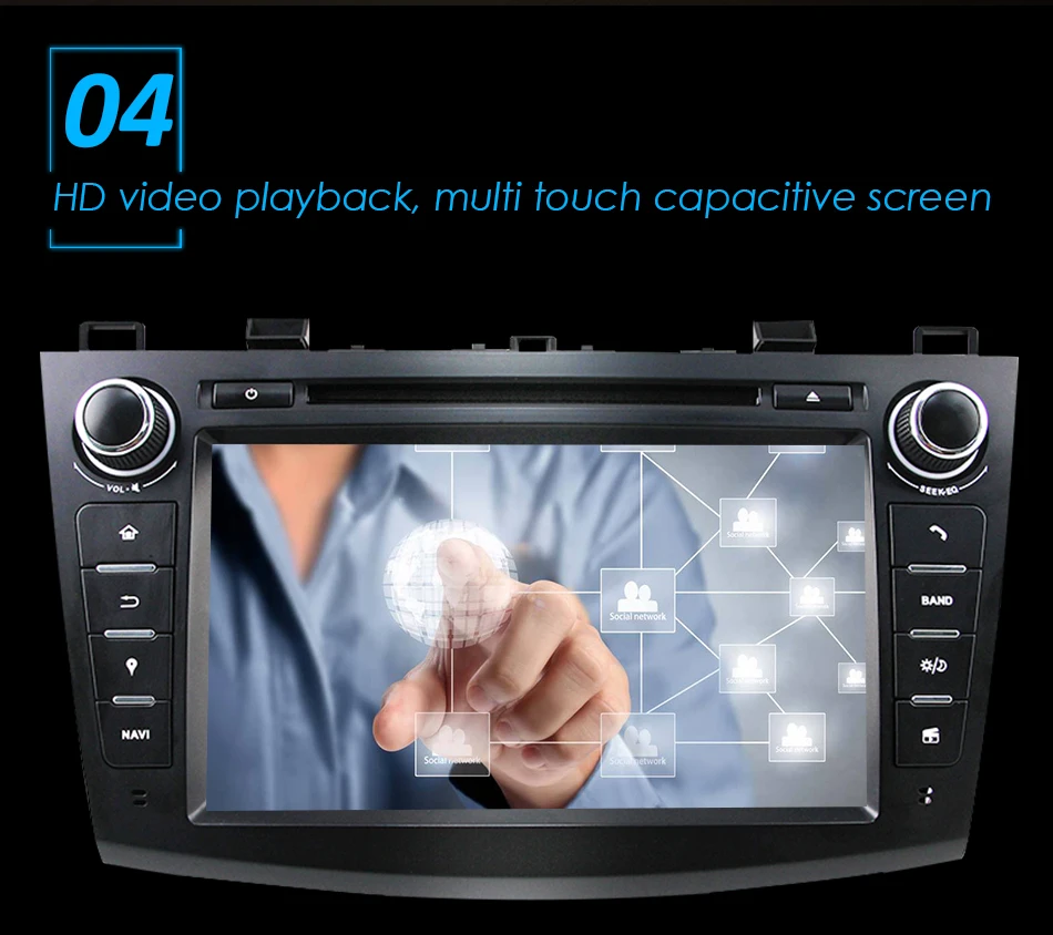 Eunavi Android 9 Car DVD for MAZDA 3 2007-2012 2 din Multimedia radio stereo player gps navigation 1024*600 HD dsp Octa core
