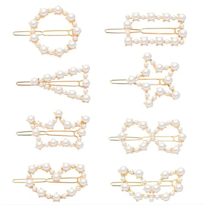 Новинка 2019 женские заколки с искусственным жемчугом в форме звезды короны для