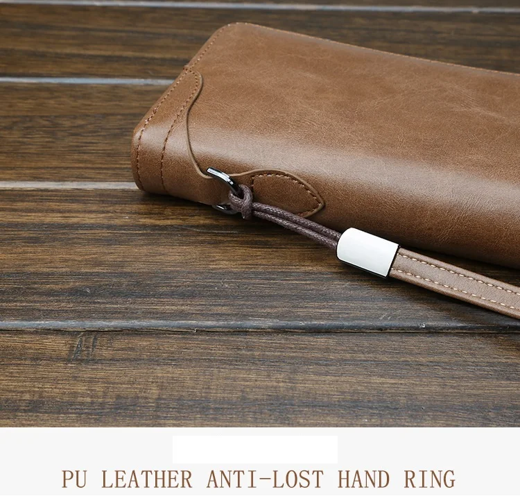 Baellerry 2018 New Style PU Leather Vintage Long Section Wallets For Men Male Clutch With Handle Strap | Багаж и сумки