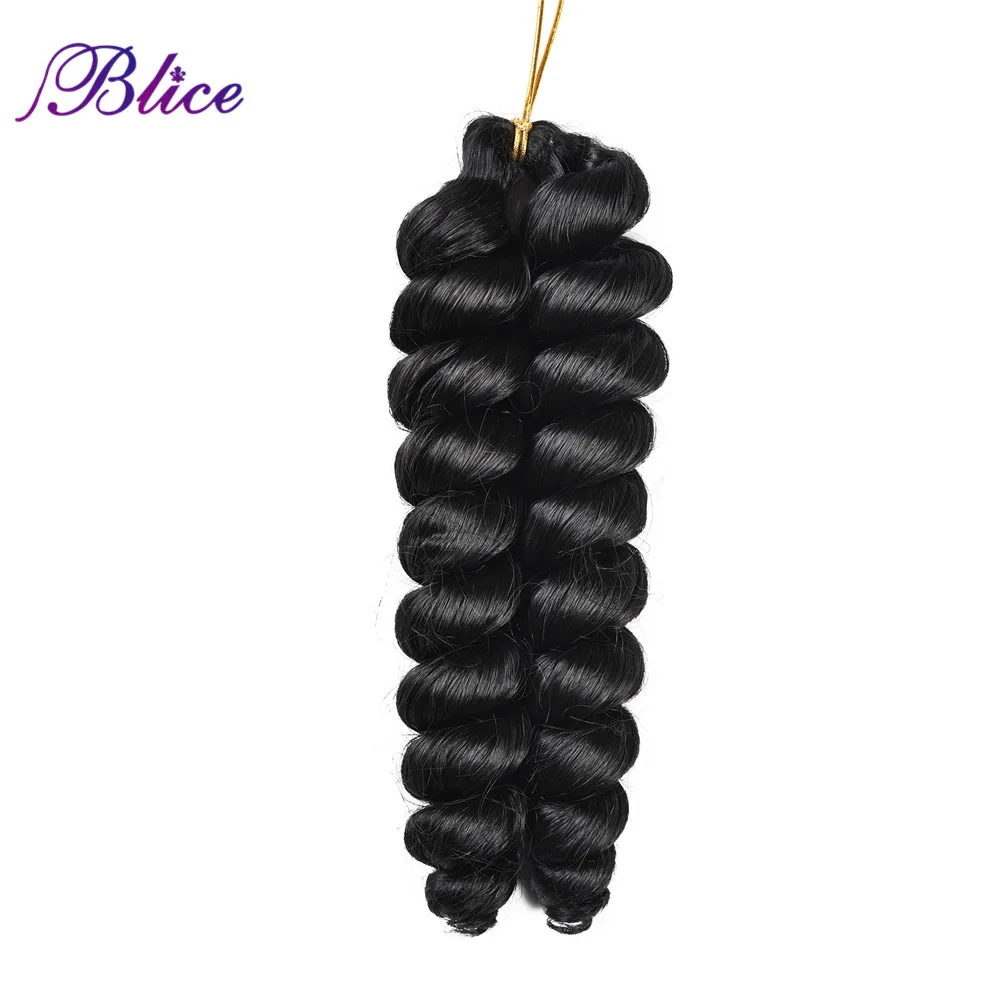 

Blice 1PCS Loose Wave Braid Hair No Weft Nature Black 1B# Heat Resistant Synthetic Hair Extensions Braiding Bundles 18-24 Inch