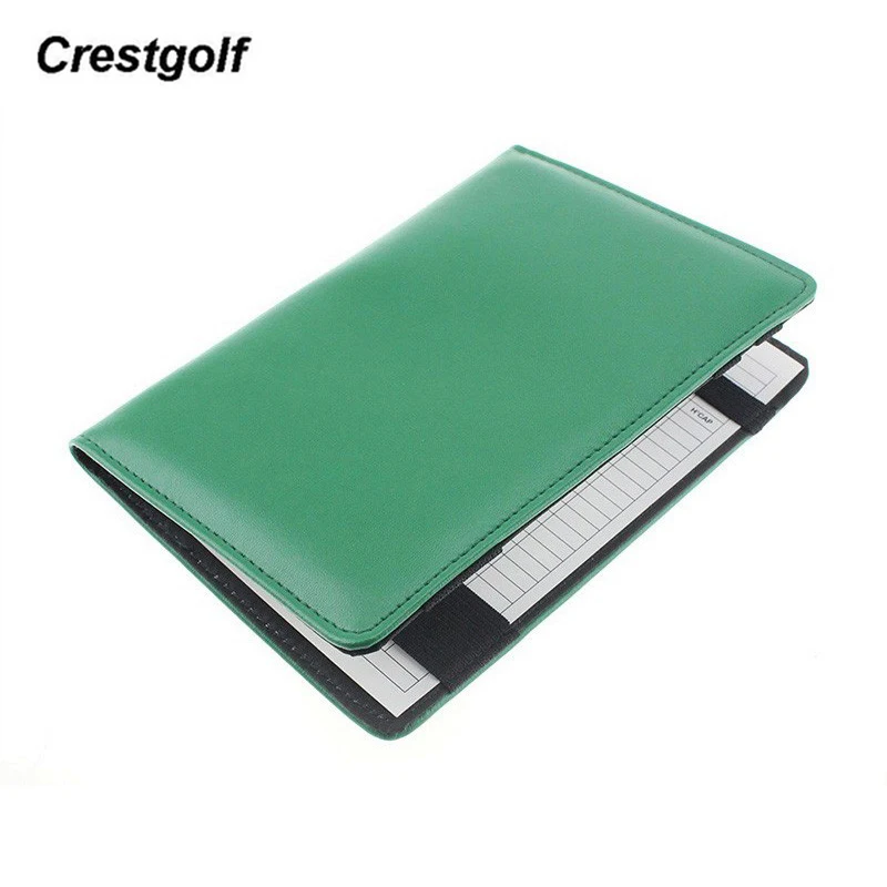 CRESTGOLF 1 шт. роскошный держатель для карт из натуральной кожи гольфа с деревянным