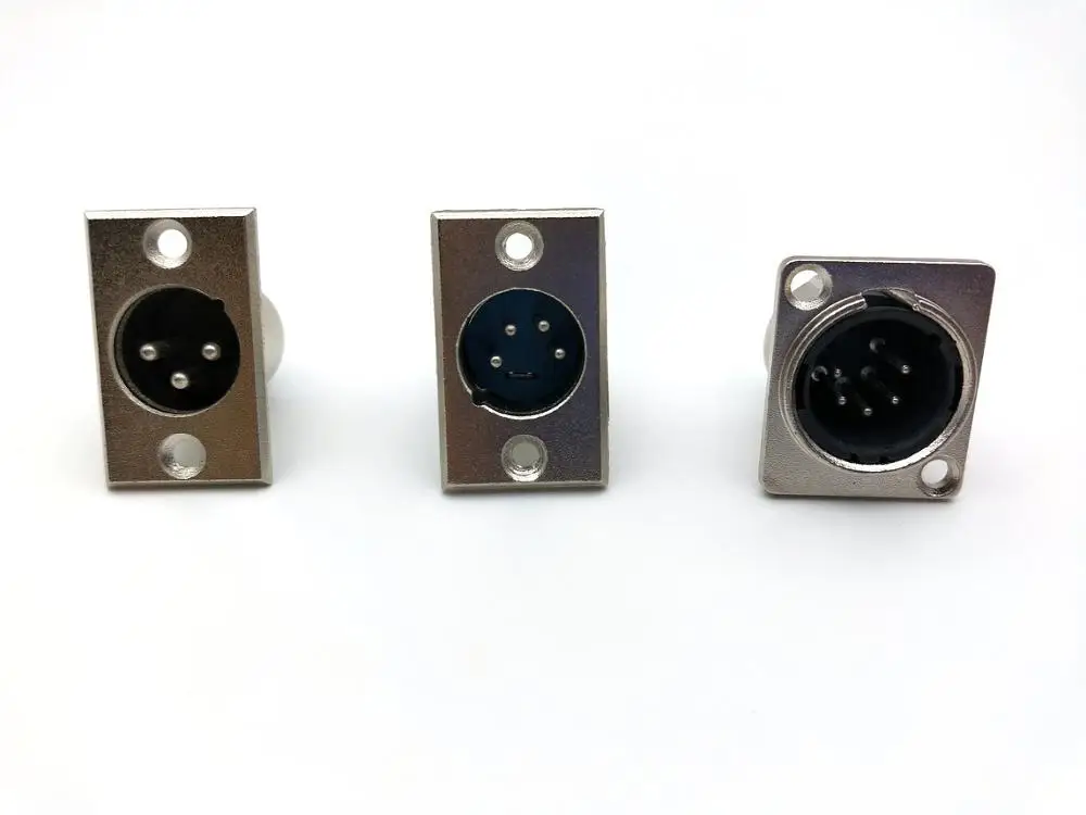 

20PCS 3PIN 4PIN 5PIN male XLR Chassis Mounted Socket panel ADAPTER Microphone