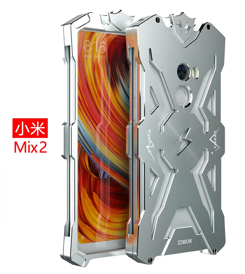 Авиационный алюминиевый металлический чехол Zimon прочная защита для Xiaomi Mi Mix 2 Mix2