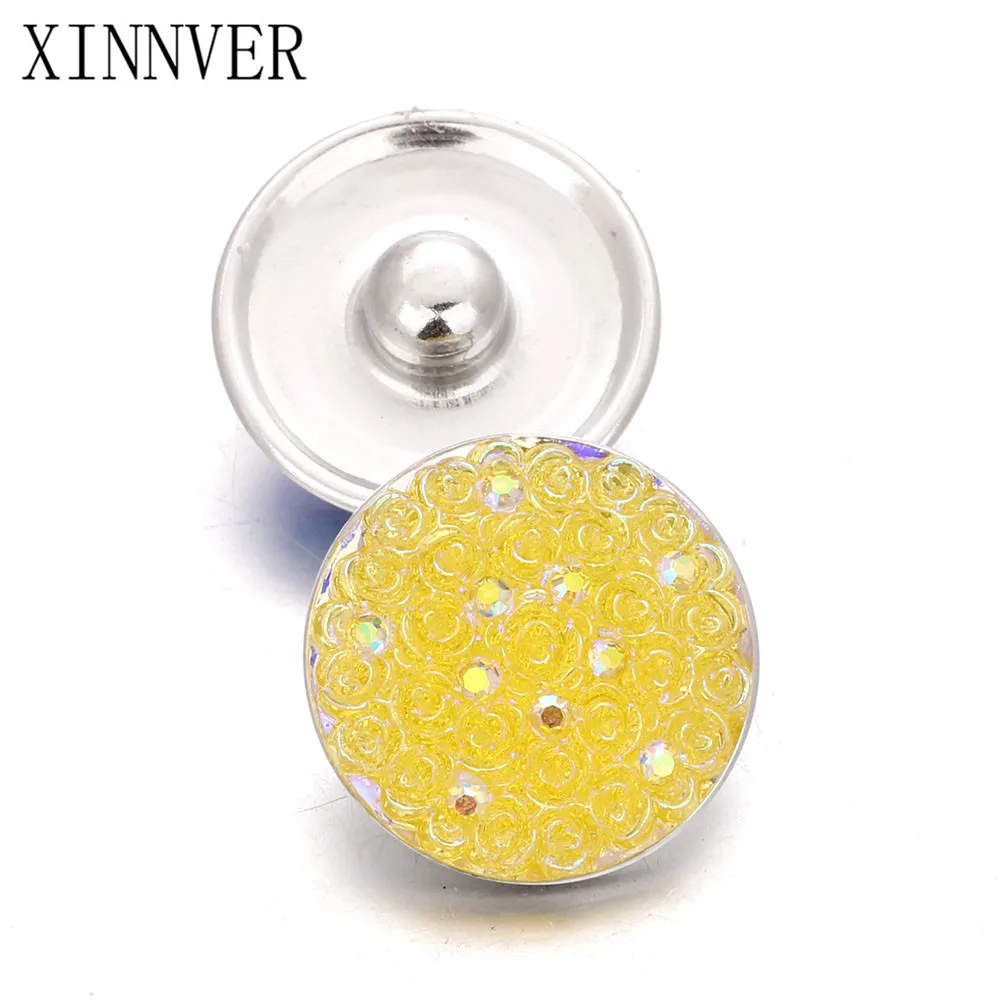 10 шт./лот Случайная Доставка Красочные 18 мм цветы резиновые кнопки давление
