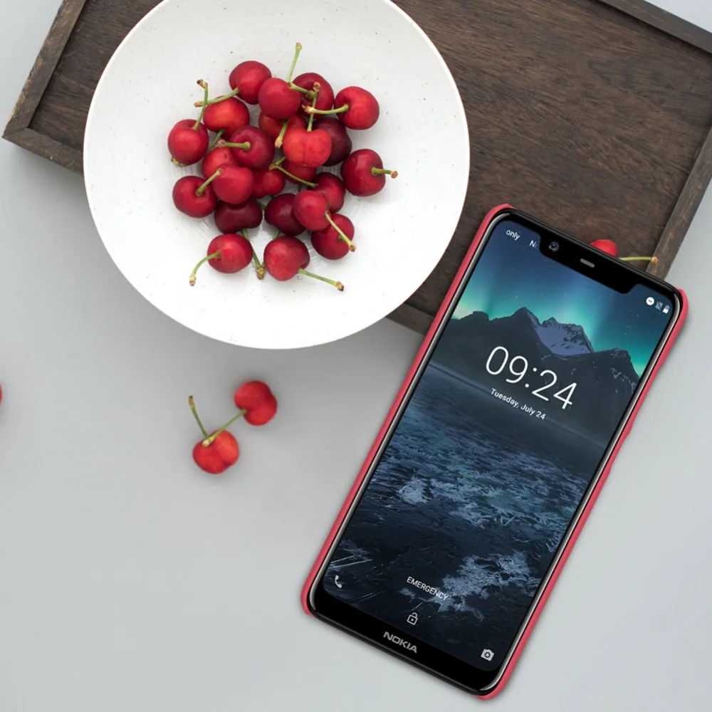 For Nokia X5 case Original NILLKIN Frosted shield Phone 5.1 plus Case + Screen protector Film |