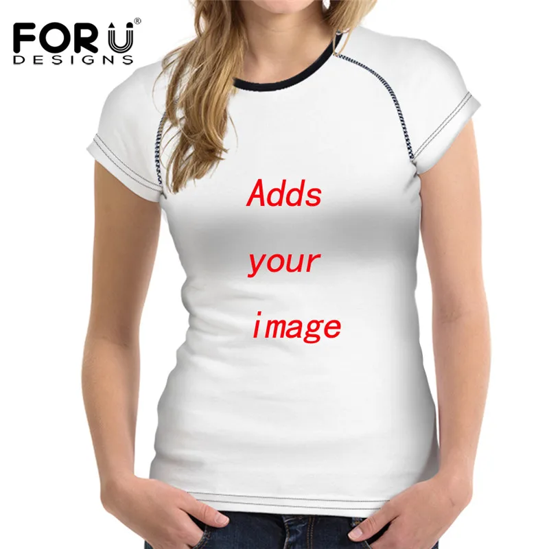 FORUDESIGNS/Летняя женская футболка в стиле панк с объемным черепом тонкая для