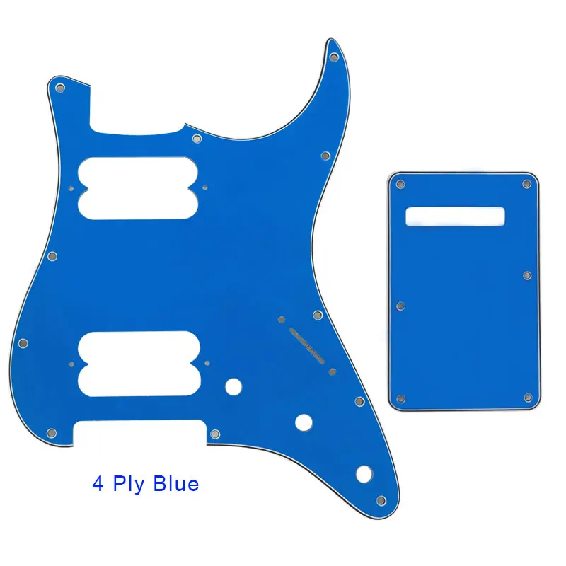 4 ply blue Pleroo гитарные части накладки с задней пластиной для fender стандартный и современный Stratocaster ST HH стиль Guitarra 17 винтов - Цвет: 4 ply blue