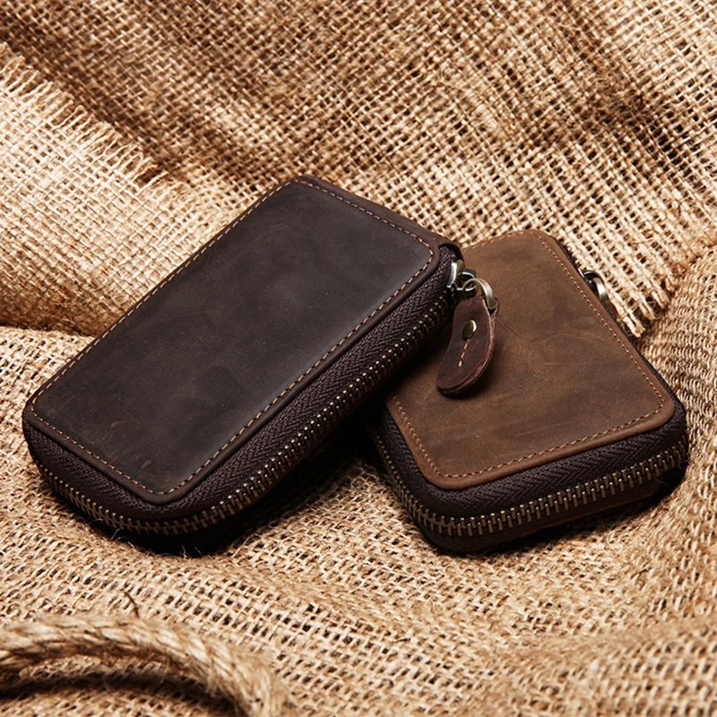 

Universal Top Layer Leather Car Key Case For Men Gift Light Color Deep Color