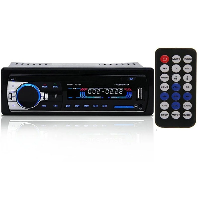 Авторадио 12 в Bluetooth V2.0 автомобильное радио стерео тире 1 Din FM Aux вход приемник SD USB MP3